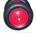 350mm Pneumatic Rubber Wheels with Axle, Line Pattern, Popular for Bosnia and Herzegovina Market